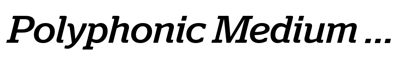 Polyphonic Medium Italic